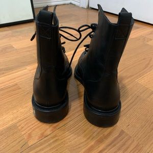 All saints woman lace up, steal toe, boots